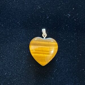Heart-Shaped Tiger’s Eye Pendant